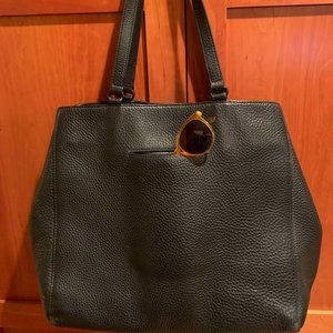 Dagne Dover Allyn Tote, Pebble Black Leather